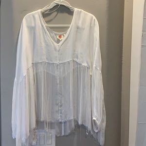 Sheer Anthropologie Blouse